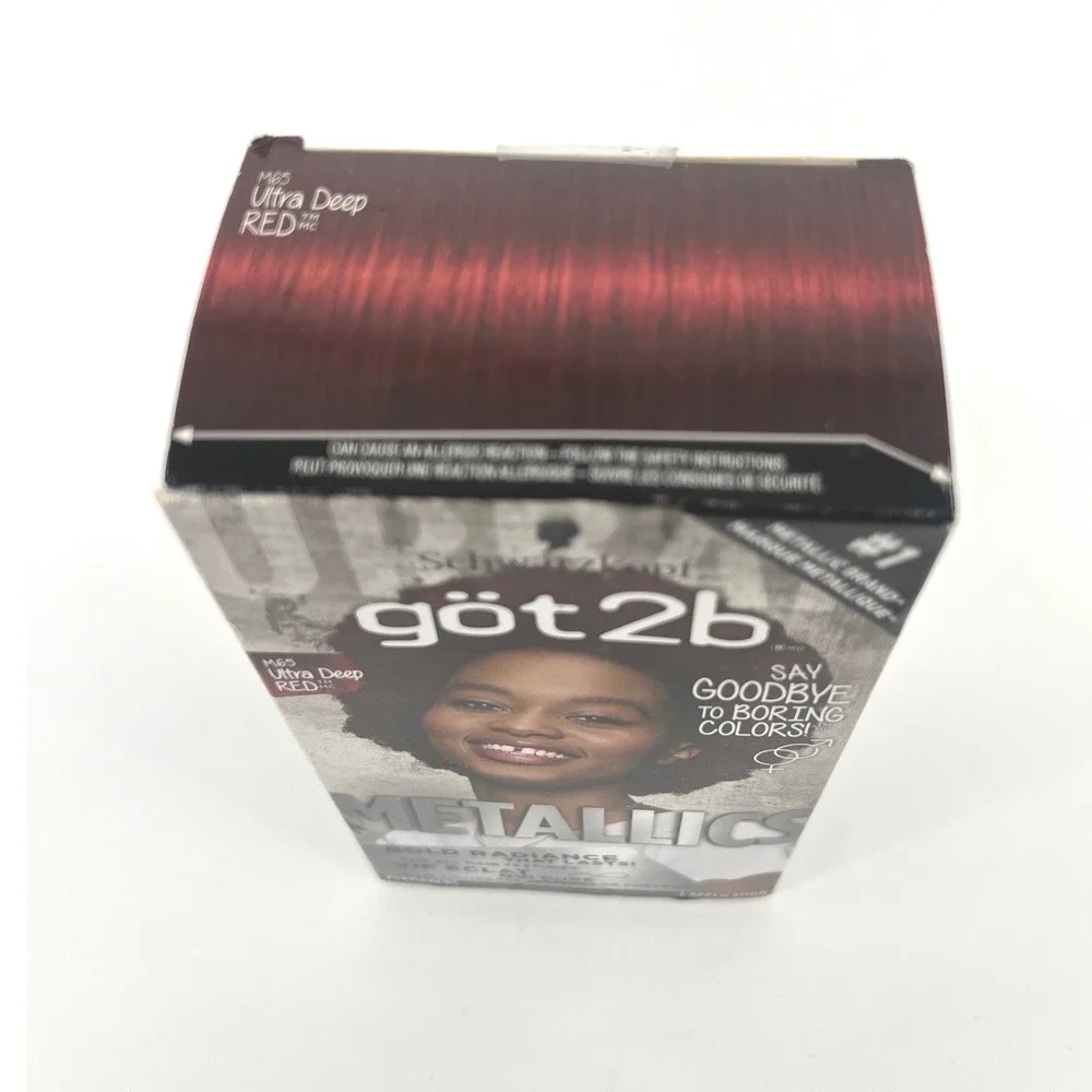 Schwarzkopf got2b Metallics Hair Color Unisex M65 Ultra Deep Red Permanent‎ Dye
